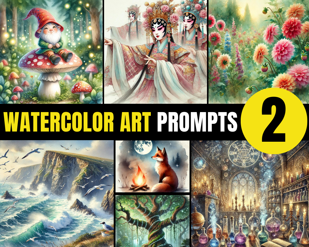 Watercolor Art Prompts (V2)