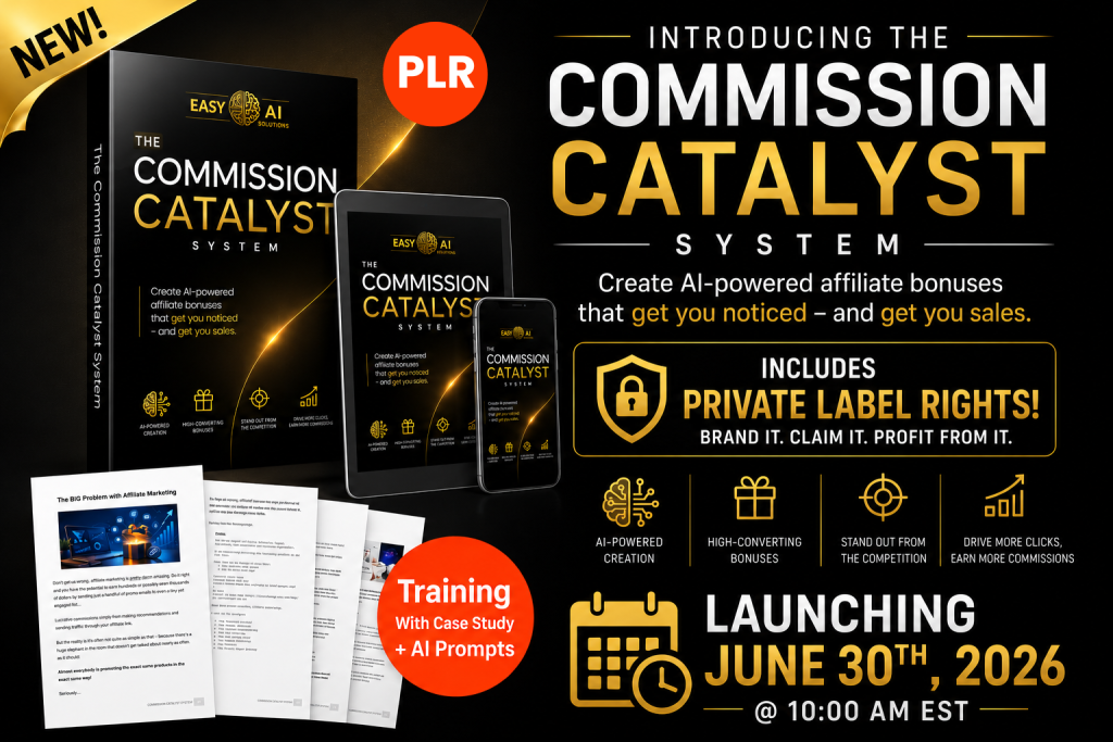 EasyAI Solutions: Commissions Catalyst System (with PLR) product thumbnail