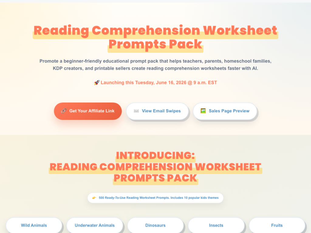Reading Comprehension Worksheets for Kids product thumbnail