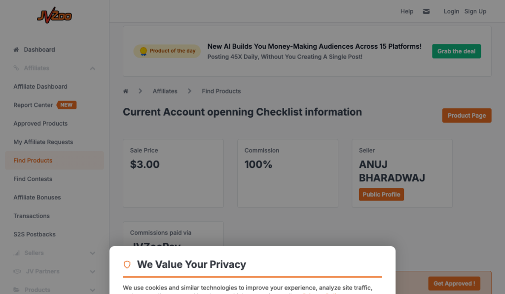 Current Account Opening Checklist product thumbnail