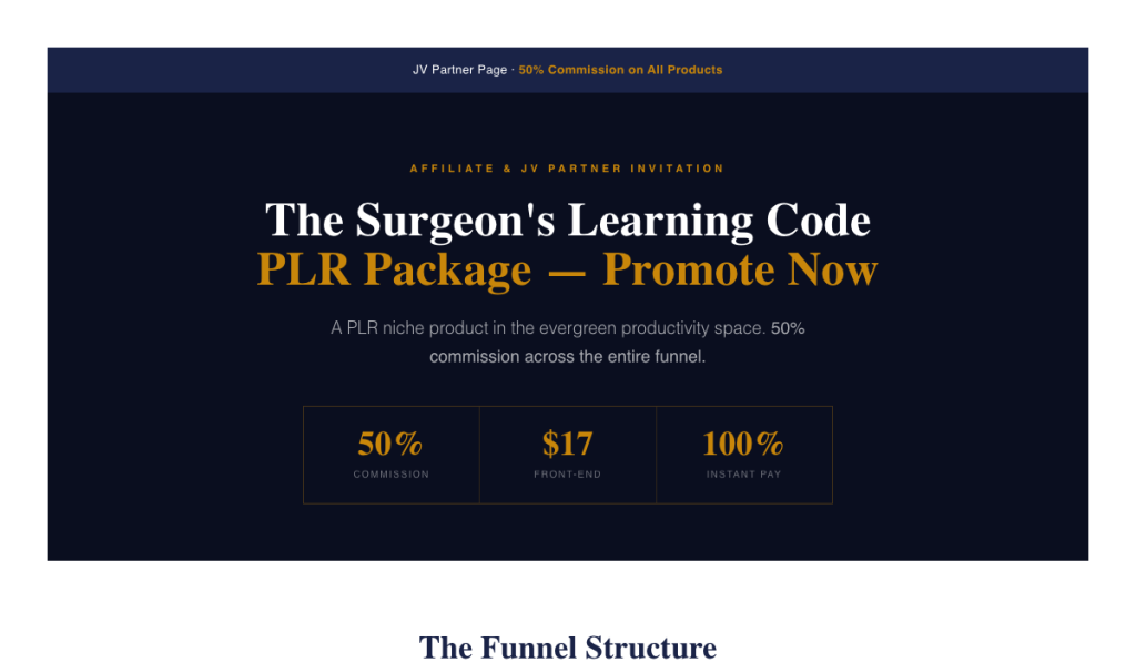 The Surgeon's Learning Code PLR product thumbnail