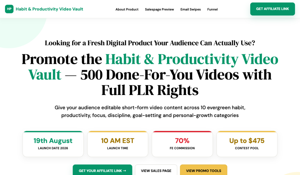 Habits & Productivity Video Vault product thumbnail