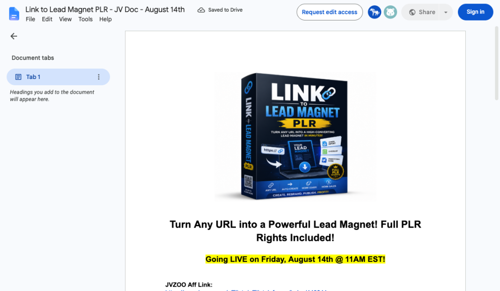 Link to Lead Magnet PLR product thumbnail