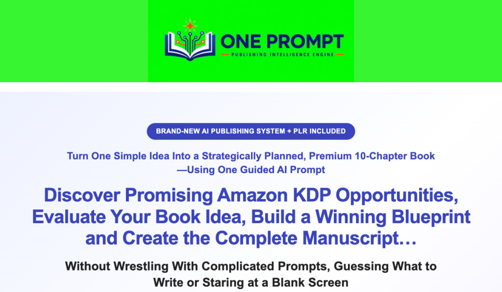 One Prompt Publishing Intelligence Engine PLR product thumbnail