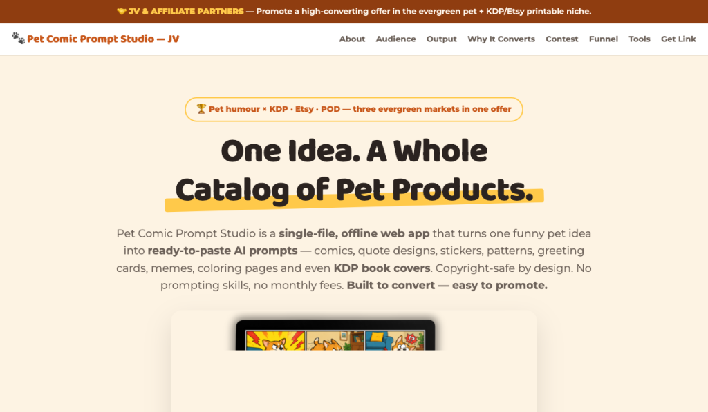 Pet Comic Prompt Studio product thumbnail