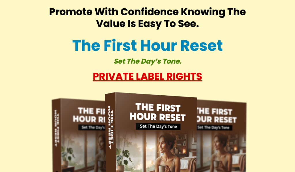 [PLR Firesale] The First Hour Reset product thumbnail