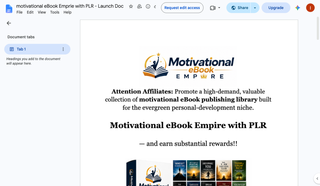 [PLR] Motivational eBook Empire product thumbnail