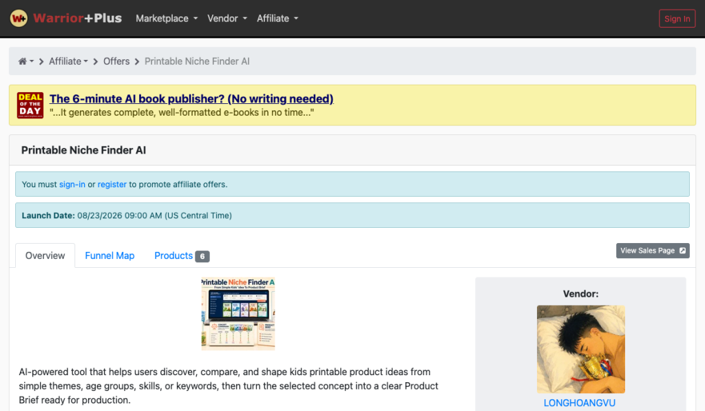 Printable Niche Finder AI product thumbnail