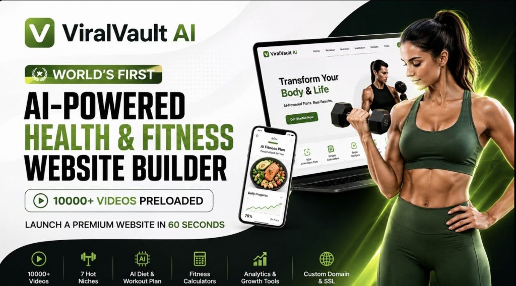 ViralVault AI - Health & Fitness Websites Builder product thumbnail