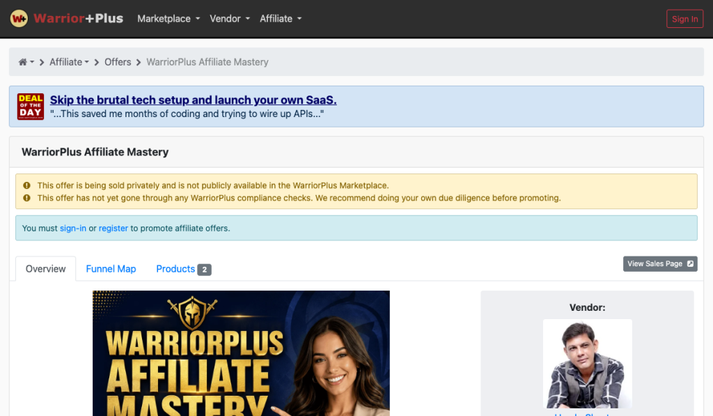WarriorPlus Affiliate Mastery product thumbnail